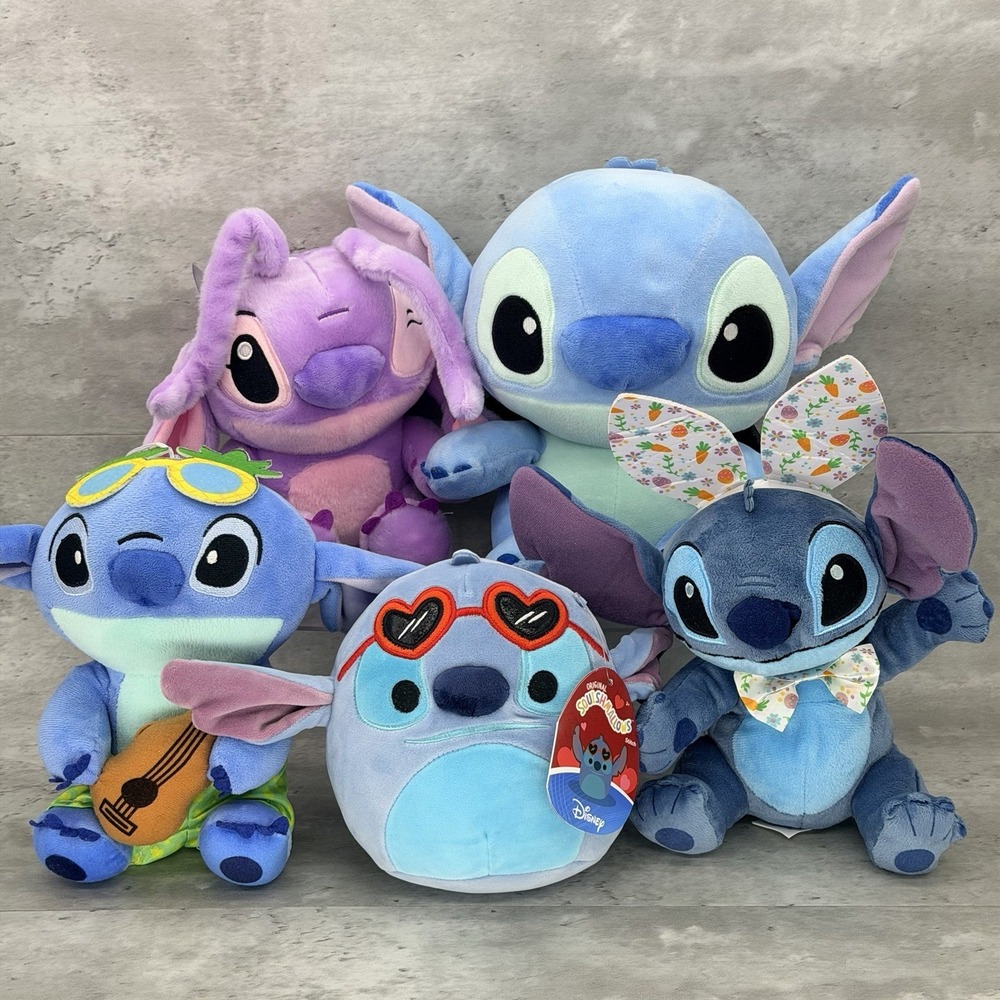 Lot of 5 Stitch Plush Angel Plushie Disney Stuffed Animal  Squismalllow
